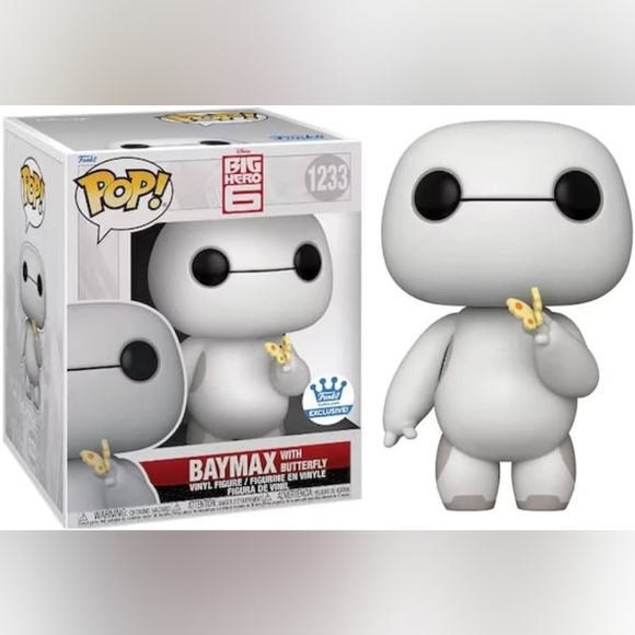 Funko Pop! Disney Big Hero 6 Baymax with Butterfly #1233 Funko Shop Exclusive 6" - Picture 1 of 5